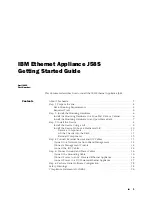 Предварительный просмотр 1 страницы IBM J58S Getting Started Manual