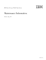 Preview for 1 page of IBM L5U Maintenance Information