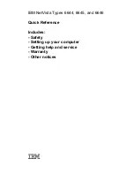 Preview for 3 page of IBM NetVista 6644 Quick Reference Manual