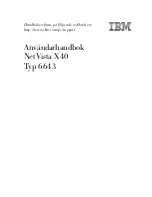 Preview for 3 page of IBM NetVista X40 Användarhandbok