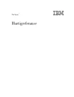 Preview for 1 page of IBM NetVista X40 Hurtigreferanse Manual