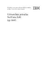 Preview for 1 page of IBM NetVista X40 Uživatelská Příručka