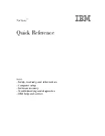 Preview for 1 page of IBM NetVista Quick Reference