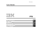 IBM P76 Operating Instructions Manual preview