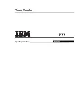 IBM P77 Operating Instructions Manual preview