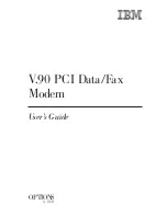 IBM PCI Data/Fax Modem User Manual preview