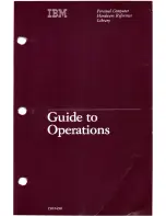 Предварительный просмотр 1 страницы IBM Personal Computer AT Manual To Operations