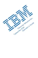 Preview for 1 page of IBM Personal Wheelwriter 6781 Operator'S Manual