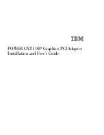IBM POWER GXT110P Installation And User Manual preview