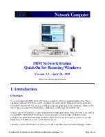 Предварительный просмотр 1 страницы IBM QuickOn for Running Windows Manual