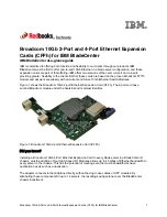 IBM RedBooks Broadcom 10Gb 2-Port and 4-Port Ethernet ExpansionCards At-A-Glance Manual preview