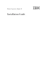 IBM Remote Supervisor Adapter II Installation Manual preview