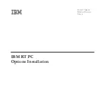 Preview for 1 page of IBM RT PC Options Installation