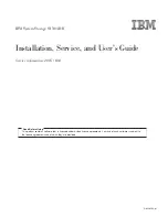 Preview for 1 page of IBM SAN04B-R - System Storage Router Installation, Service And User Manual