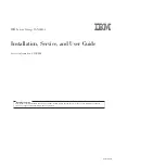 Preview for 1 page of IBM SAN48B-5 Installation, Service And User Manual