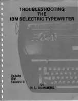 IBM Selectric III Troubleshooting Manual preview