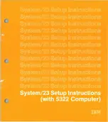 Предварительный просмотр 1 страницы IBM System/23 Setup Instructions