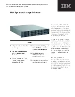 Предварительный просмотр 1 страницы IBM System Storage DS3400 Specifications