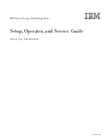 Предварительный просмотр 1 страницы IBM System Storage TS2240 Setup, Operator, And Service Manual