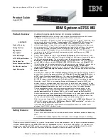 IBM System x3755 M3 7164 Product Manual preview