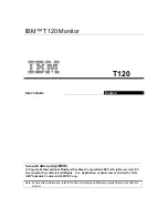 IBM T-120 User Manual preview