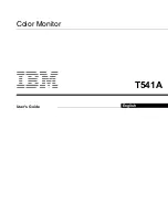 Preview for 1 page of IBM T541A User Manual