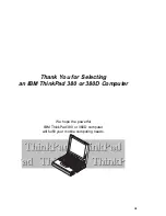 Preview for 3 page of IBM ThinkPad 380 User Manual