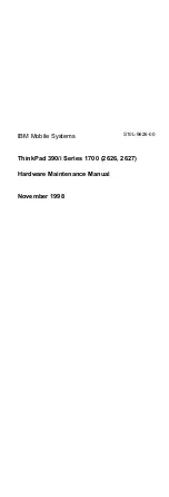 Предварительный просмотр 2 страницы IBM ThinkPad 390/i Series 1700 (2626, 2627) Hardware Maintenance Manual