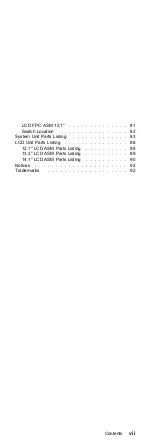 Preview for 8 page of IBM ThinkPad 390/i Series 1700 (2626, 2627) Hardware Maintenance Manual