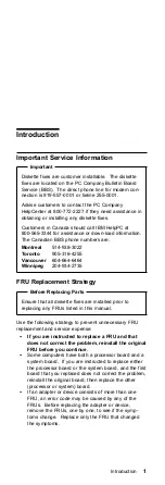 Предварительный просмотр 10 страницы IBM ThinkPad 390/i Series 1700 (2626, 2627) Hardware Maintenance Manual