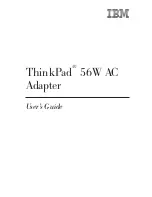 Preview for 1 page of IBM ThinkPad 56W AC Adapter User Manual