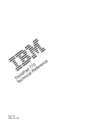 Preview for 1 page of IBM ThinkPad 770 Reference Manual