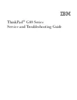 Предварительный просмотр 1 страницы IBM ThinkPad 92P1559 Service And Troubleshooting Manual