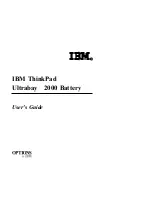 IBM THINKPAD DVD Ultrabay 2000 User Manual preview