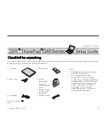 Preview for 1 page of IBM ThinkPad G40 Series Setup Manual