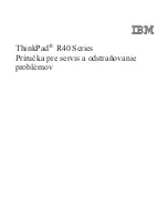 Предварительный просмотр 1 страницы IBM ThinkPad R40e Príručka Pre Servis A Odstraňovanie Problémov Manual