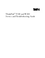 Preview for 1 page of IBM ThinkPad T500 - LENOVO - Genuine Windows 7 Home Premium 64 Service And Troubleshooting Manual