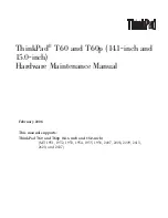 Preview for 1 page of IBM ThinkPad T60 Hardware Maintenance Manual