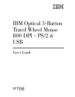 IBM ThinkPad Travel Mouse User Manual preview