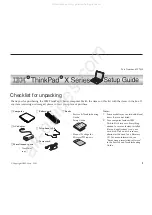 IBM ThinkPad X Series Setup Manual preview