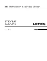 IBM ThinkVision L150 User Manual preview