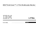 Preview for 1 page of IBM ThinkVision L170m User Manual