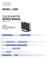 IBM ThinkVision L200p Service Manual preview