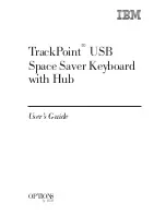 Preview for 1 page of IBM TrackPoint USB Space Saver Keyboardwith Hub User Manual