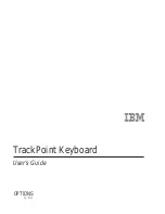 IBM TrackPoint User Manual preview