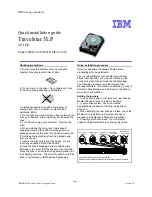 IBM Travelstar 3LP Quick Installation Manual предпросмотр