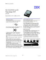 Предварительный просмотр 1 страницы IBM Travelstar VP Quick Installation Manual