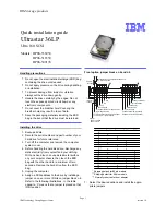 IBM Ultrastar 36LP Quick Installation Manual preview