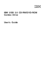 IBM USB 2.0 CD-RW/DVD-ROM Combo Drive User Manual preview