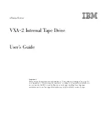 Предварительный просмотр 1 страницы IBM VXA-2 - Tape Drive - VXAtape User Manual